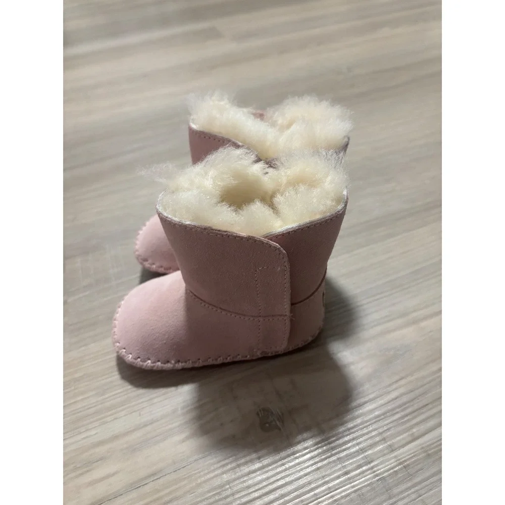 UGG Jesse Pink Suede Infant Boots 100519I Size 2/3 Baby Booties